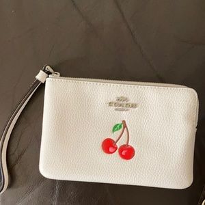 NWOT Coach wallet with cherries